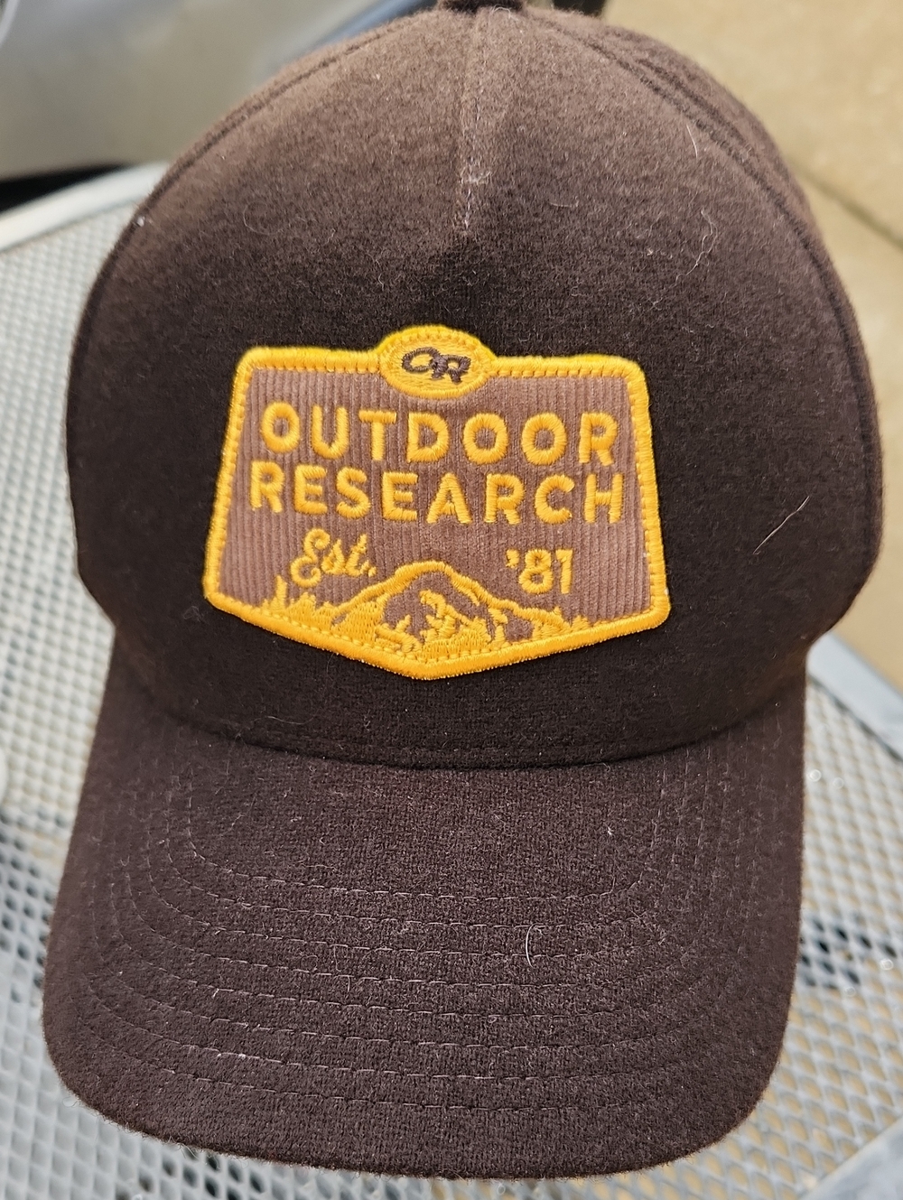 Outdoor Research Chocolate Brown Cap with Gold Patch